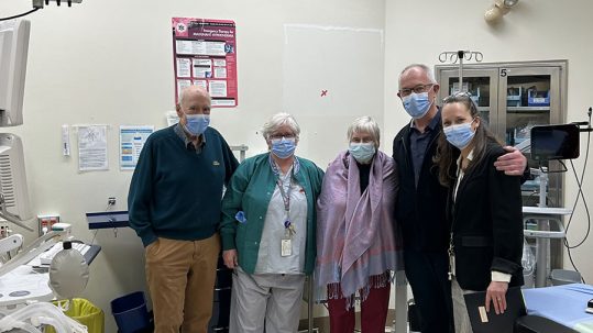Pictured above left to right: Bill Climie, Brenda Rowe, Mary Lou Owen, Dr. Pierre du Plessis and Jane Macdonald. Photo by Emily Kammerle, SHF.