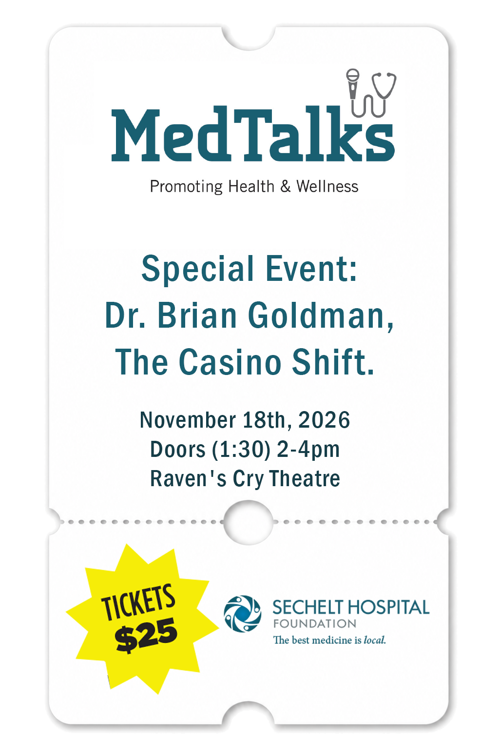 Dr. Brian Goldman Ticket